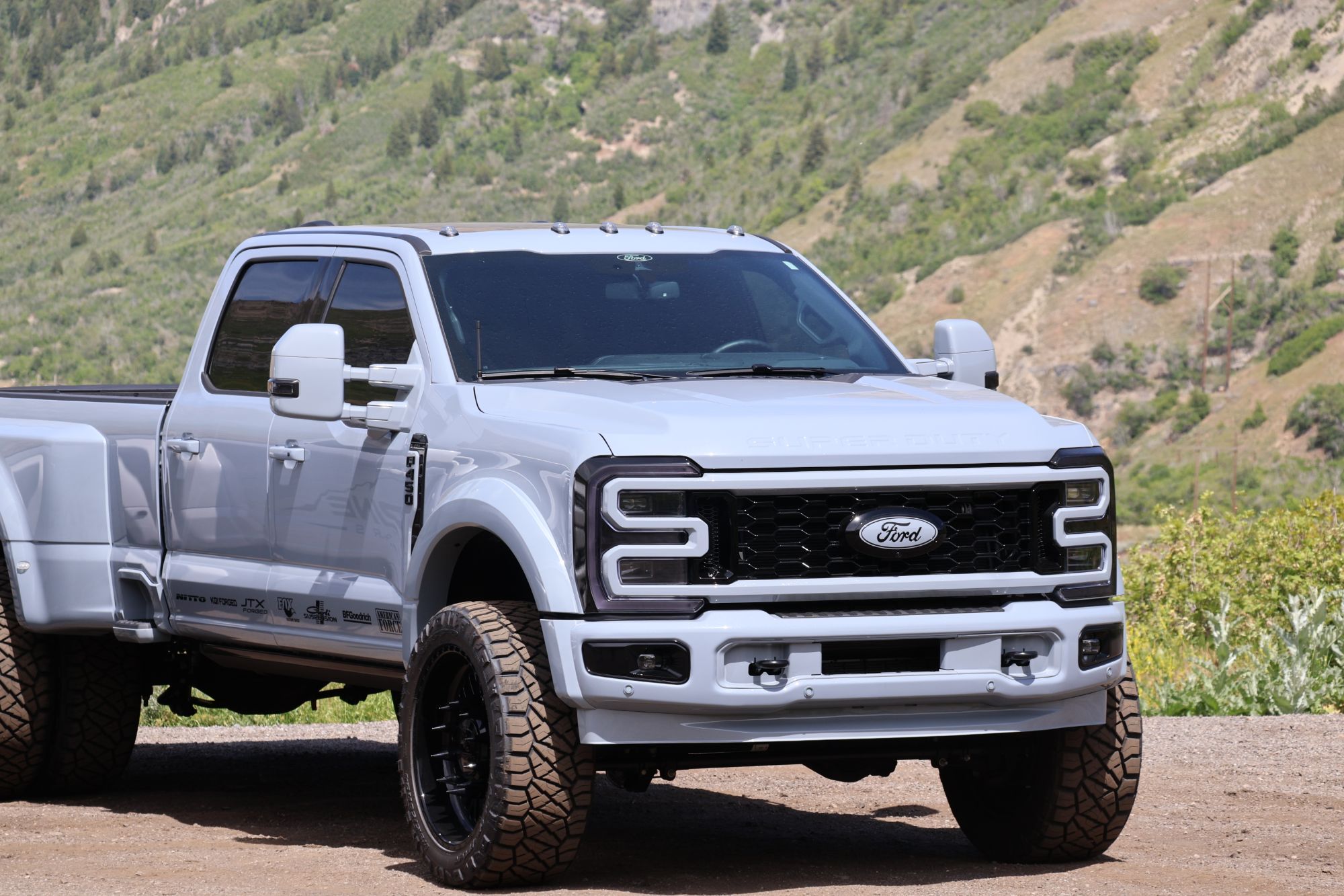 Lifted Ford F-450 Super Duty dually on 37-inch tires